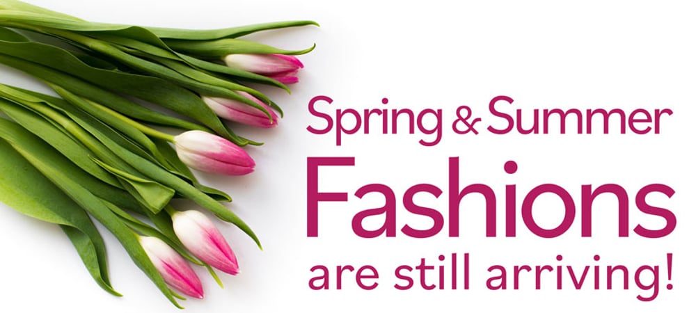 Spring 2022 women clothing lines are arriving at Just For You Fashions store located at 3142 Cedar Hill road in Victoria BC